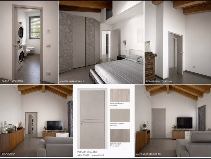 🚪 Stesso ambiente, cinque personalità diverse.La porta giusta può valorizzare l’intero progetto d’arredo.Abbiamo inserito lo stesso modello in 5 finiture diverse per mostrarne l’effetto negli ambienti.✨ Quale sceglieresti per casa tua?🤍 Rovere🩶 Grigio🤎 Tortora🤍 Greige💬 Scrivici nei commenti la tua preferita!#interiordesign #arredamentointerni #madeinitaly #trentino #trento